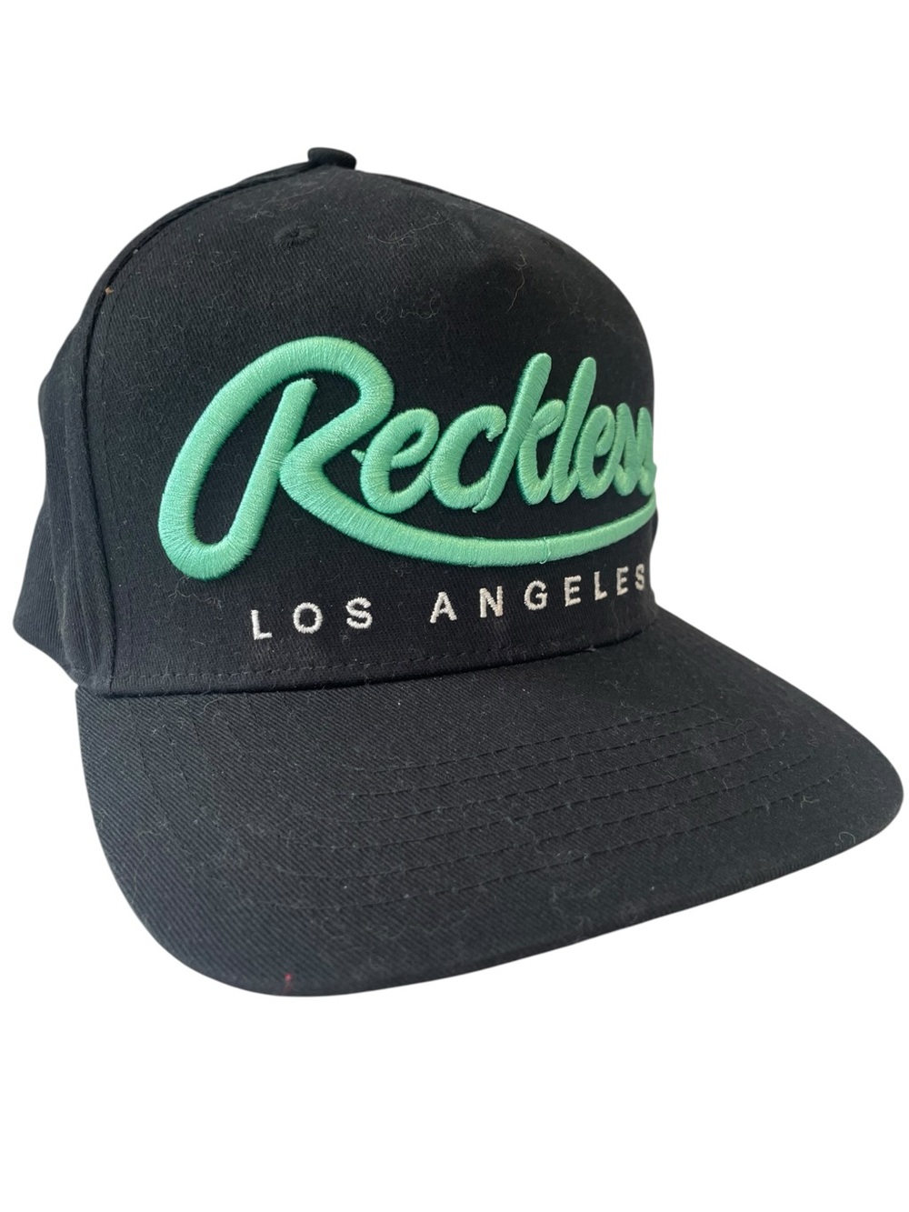 Young & Reckless Los Angeles Snapback Hat Black Green OSFM Cap New
